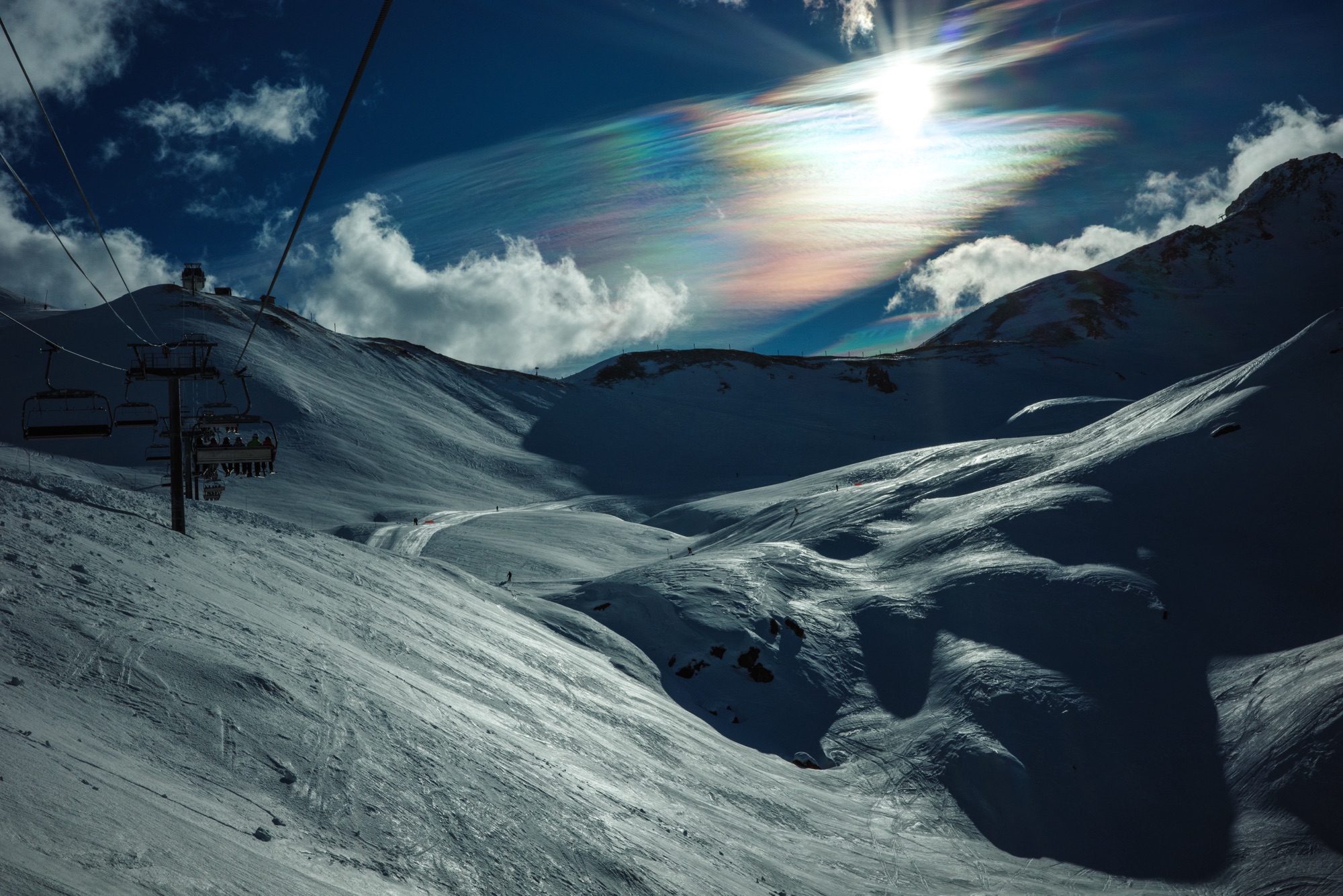 Alpine iridescencent clouds